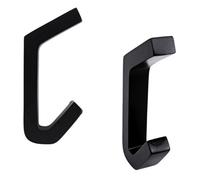 Keypak 5 Pack Square Black J Hook Wall Mounted Tool Storage Hook Heavy Duty Hook For Garage Workshop Organisation