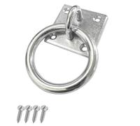 Keypak 50mm Square Heavy Duty Galvanised Ring on Plate Gate Anchor Point
