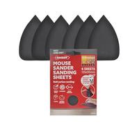 Keypak 6pk Mouse Sanding Sheets - Triangle Pads 135mm x 95mm - Sandpaper for Wood, Plaster, Paint, Lacquer & Fibre Glass - 80/120/240 Grit Mouse Sanders