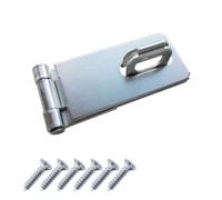 Keypak 75mm 3 Inch Heavy Duty Zinc Safety Hasp & Staple - Gate Clasp, Shed & Cabinet Door Latch Security