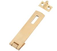 Keypak 75mm Hasp And Staple Polished Brass Security Lock