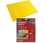 Keypak 8 Pack 280mm X 230mm Timber Sanding Sheets - Mixed Grits For Hand & Machine Sanding Of Wood, Paint & Walls