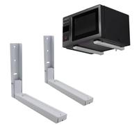 Keypak Adjustable Microwave Wall Brackets 300-420mm Extendable, Pack of 2