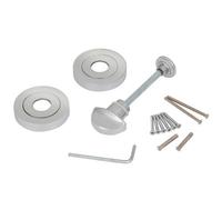 Keypak Bathroom Heavy Duty Door Privacy Turn Lock 50mm Satin Chrome Modern Office Thumb Turn & Release Lock -Spindle With Fixings