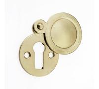 Keypak Bedroom Door Covered Key Escutcheon Keyhole Cover Cap 35mm,doors Draught Exclude Office & Cabinet - Polished Brass