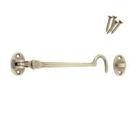 Keypak Brass Cabin Hook Traditional Style Door Security Latch 150mm