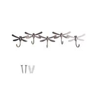 Keypak Brushed Brass Dragonfly Hook Rail Wall Mounted Metal Rack For Coat Key Towel Rack Storage