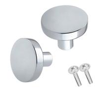 Keypak Cabinet Knob, Pack Of 2, Chrome, Aluminium Precision 30mm Classic Wardrobe Cupboard Drawer Handles