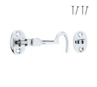 Keypak Chrome Cabin Hook Traditional Style Door Security Latch 100mm
