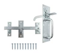 Keypak Classic Suffolk Gate Latch (Thumb Lever) Double Sided Access Barn & Shed Door Shut, Heavy-Duty Zinc Plated