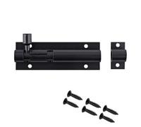 Keypak Convex Door Bolt 76mm - Black Durable Internal Lock For Doors, Cabinets & Cupboards - 1 Pack