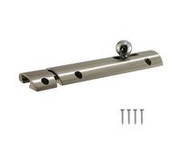 Keypak Convex Door Bolt 76mm - Brushed Satin Nickel Durable Internal Lock For Doors, Cabinets & Cupboards - 1 Pack