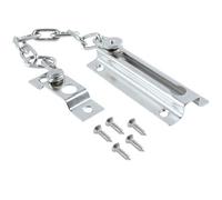 Keypak Door Chain 85mm Satin Nickel - Internal Safety Door Chain Lock For Front Door Security, Privacy Restrictor Wooden & Upvc Doors