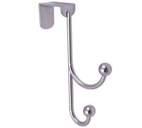 Keypak Double Over Door Hanger - Polished Chrome - 16Cm Rustproof Hook For Bathroom Or Bedroom - No Drilling - Strong Metal Design