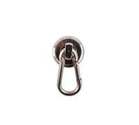keypak EverHang Pot Magnet with Carabiner 25mm Pack of 2 - Strong 139N Pull Force Neodymium Stainless Steel Magnetic Hooks, Heavy Duty Holding Magnet for Tools, Workshop, Garage & Outdoor Use