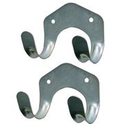 Keypak Galvanised Steel Tool Holders, Wall-Mounted, Rust-Resistant, Ideal For Garage, Shed, Gym, And Home Organisation 2Pk