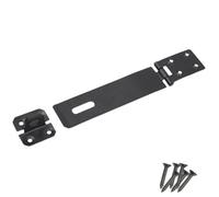 Keypak Heavy Duty Black Safety Hasp & Staple (150mm 6 Inch) Gate Clasp Security Lock, Shed Door, Cabinet Door Latch