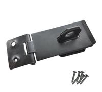 Keypak Heavy Duty Black Safety Hasp & Staple (75mm 3 Inch) Gate Clasp Security Lock, Shed Door, Cabinet Door Latch