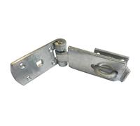 Keypak Heavy Duty Hasp and Staple Maximum Security Lock Hardware Set with Weather Resistant Finish ((L)125mm-Zinc)