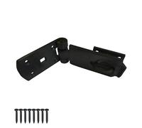 Keypak Heavy Duty Hasp and Staple Maximum Security Lock Hardware Set with Weather Resistant Finish ((L)125mm-Black)
