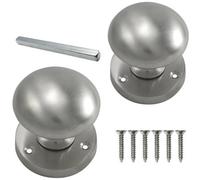 Keypak Internal Mortice Sprung Door Knobs, 55mm (2") Satin Chrome, Complete Set For Bedroom, Bathroom, Living Room Doors