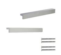 Keypak L-Shaped Cabinet Pull Bar Handles 185mm, Chrome, Diy Drawer Cupboard Furniture Pulls