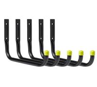 Keypak Large Garage Hooks, 30Kg Load Per Hook, For Hanging Ladders, Tools, Ladders, Bikes - Heavy-Duty Shed Workshop Storage - 5Pack