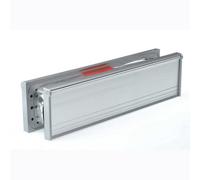 Keypak Letterplate 12-Inch,black Frame/silver Flap, Draught Excluder For 40-80mm Door Thickness. -Fixing Included