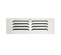 Keypak Metal Louvre Air Vent Cover, Suitable For Venting Gas Appliances Internal External Wall, For Openings 9 X 3" (229 X 76mm), Silver