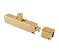 Keypak Modern Thin Door Bolt 75mm Brushed Brass - Heavy Duty Slide Barrel Lock Latch for Internal Doors, Toilets, Bathrooms, Gates, Sheds - Security Lock for Privacy