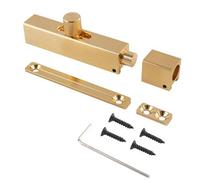 Keypak Modern Thin Door Bolt 75mm Brushed Brass - Slide Barrel Lock Latch For Internal Door, Shed, Bathroom,privacy Lock