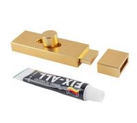 Keypak Modern Wide Door Bolt 75mm Brushed Brass - Slide Barrel Lock Latch For Internal Door, Shed, Bathroom,privacy Lock