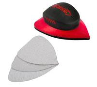 Keypak Mouse Sander with 3 Sanding Sheets - Wood & Wall Sanding Block with Fine, Medium & Coarse Pads - Ergonomic Grip for Tight Spaces