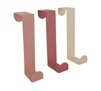 Keypak Over Door Hanger, 3Pack Multicolour Metal Hooks, For 50mm Fire & 40mm Standard Doors, Coats, Jackets, Towels, Robes Hooks