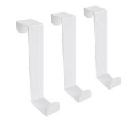 Keypak Over Door Hanger, 3Pack White Metal Coat & Towel Hooks, For 35mm Standard Internal Doors & 44mm Fd30 Fire Doors