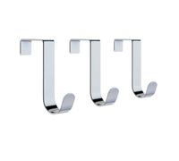 Keypak Over Door Hanger Hooks, 3 Pack, Doors Up To 40mm Thick For Clothes Jackets Coats