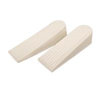 KeyPak Pack of 2 Door Stop Wedge Anti Slip Door Holder Rubber Cream