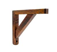 Keypak Rustic Timber Shelf Bracket, Wall Mounted Wooden Support, 150mm, 35Kg Load Capacity,