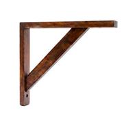 Keypak Rustic Timber Shelf Bracket, Wall Mounted Wooden Support, 260mm, 20Kg Load Capacity