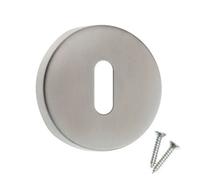 Keypak Satin Chrome Hidden Fixing Escutcheon - Sl oor Lock Cover Plate With Concealed Mounting - Easy Install Kit