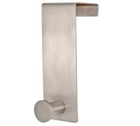 Keypak Single Metal Over Door Hanger Coat Rack - Brushed Finish - 13Cm - Bedroom & Bathroom Hook For Coats, Towels & Bags