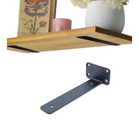 Keypak Small Floating Shelf Bracket, Matte Black, 20cm, 50kg Load | Heavy-Duty Iron, Durable Construction, Easy Installation, Designed for Small Wall Shelves