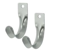 Keypak Small Storage Hook, 4Cm, Galvanised Steel, 1Kg Capacity, Rust Resistant, Wall-Mounted For Garage, Shed, Gym, Home (2Pk).
