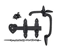Select Sport Gate Latch Suffolk Thumb Lever Locking Pin Double-Sided Antique Black 11.5x20x4.5cm