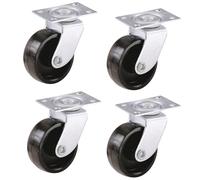 Keypak Swivel Castor Wheels - 40mm Diameter - Fixing Plate - 23kg Load Per Castor - 4 Pack - For Chairs, Tables & Light Furniture