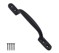 keypak Traditional Cast Door Handle, 150mm Black Bow Pull with Fixings | 6" Powder-Coated Metal in a black finish Cast Handle, Suitable for use Indoor and Out