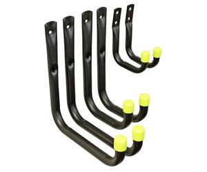 keypak Universal Heavy Duty Garage & Outdoor Storage Hooks Set (6 Pack) | 30Kg Load Capacity per hook. Rust Resistant