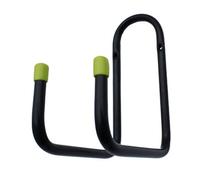 Keypak Utility Double Hook, 16Cm, Black-Yellow End Tips, 50Kg Capacity, Rust Resistant, Wall-Mounted For Garage & Shed