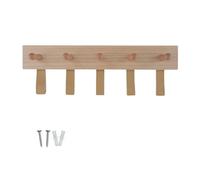 Keypak Wall Mounted Coat Rack - 5 Strap Hook Nordic Scandi Wood Hanger - Coat Hook Rail Bedroom, Hallway, Door Living Room