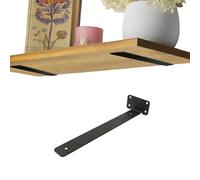 Keypak Wall Mounted Floating Shelf Bracket, Matte Black, 31cm, 40kg Load | Heavy-Duty, Fixings Included, Easy Installation, Steel Support for Larger Shelving Projects
